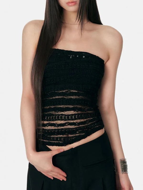 Lace Cross Bandeau Top - Image 8