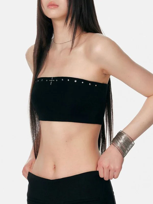 Lace Cross Bandeau Top - Image 9