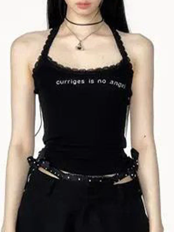 Lace Print Halter Vest - Image 5