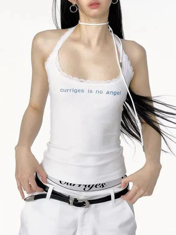 Lace Print Halter Vest - Image 7