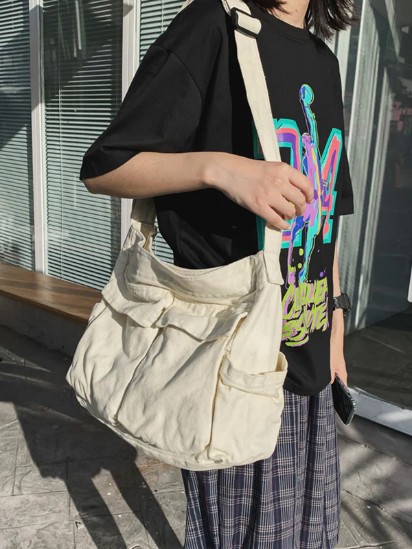 Large Canvas Satchel Bag - Image 13