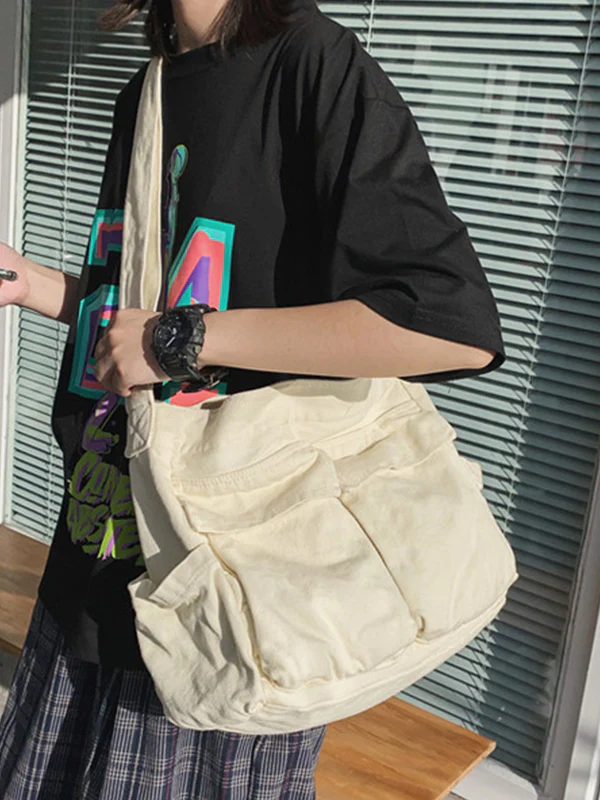 Large Canvas Satchel Bag - Image 18