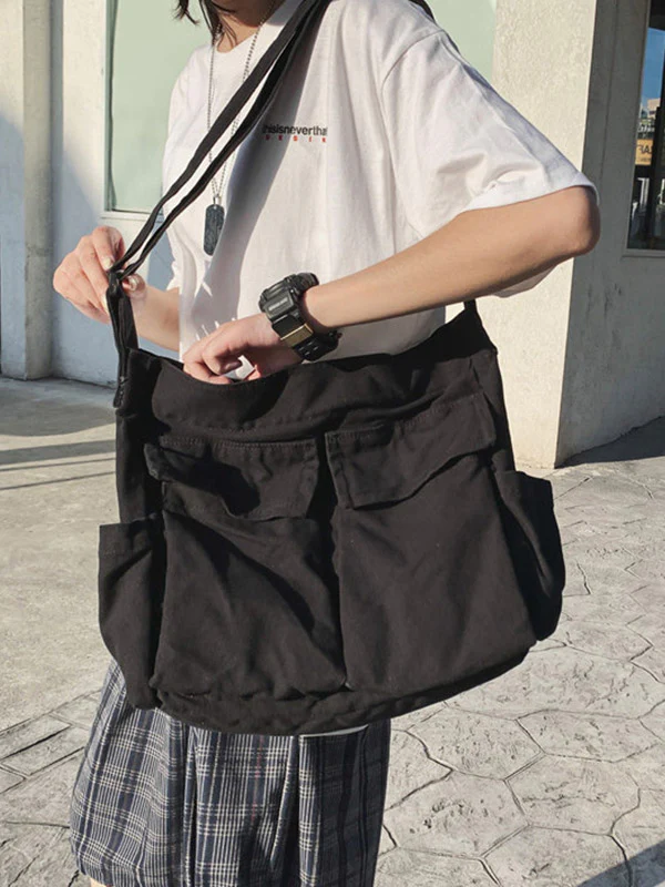 Large Canvas Satchel Bag - Image 2