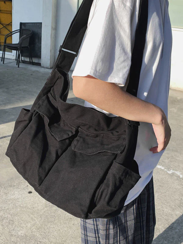 Large Canvas Satchel Bag - Image 3