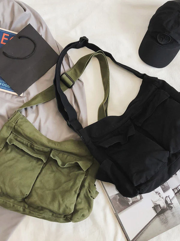 Large Canvas Satchel Bag - Image 6