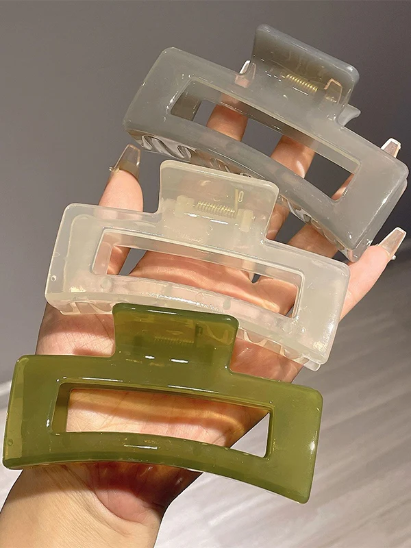 Large Rectangle Hair Claw Clip - Image 3