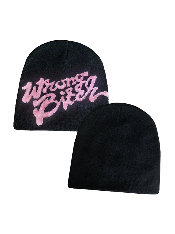 Letter Print Beanie Hat - Image 2