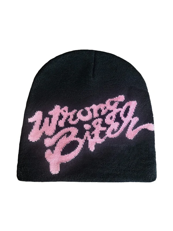 Letter Print Beanie Hat - Image 5