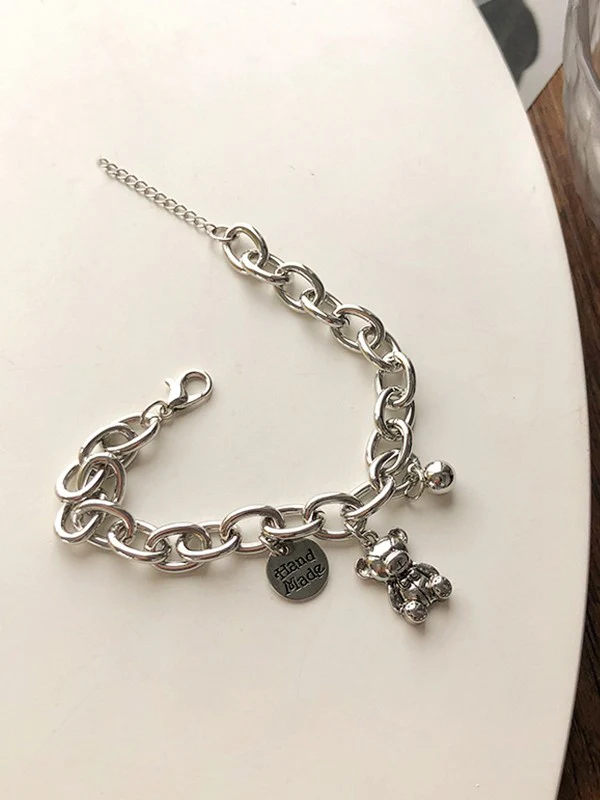 Link Chain Cartoon Bear Charm Friendship Bracelet - Image 5