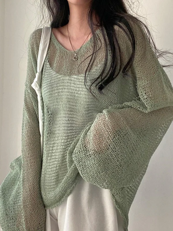 Loose And Casual Knitted Long Sleeve - Image 2