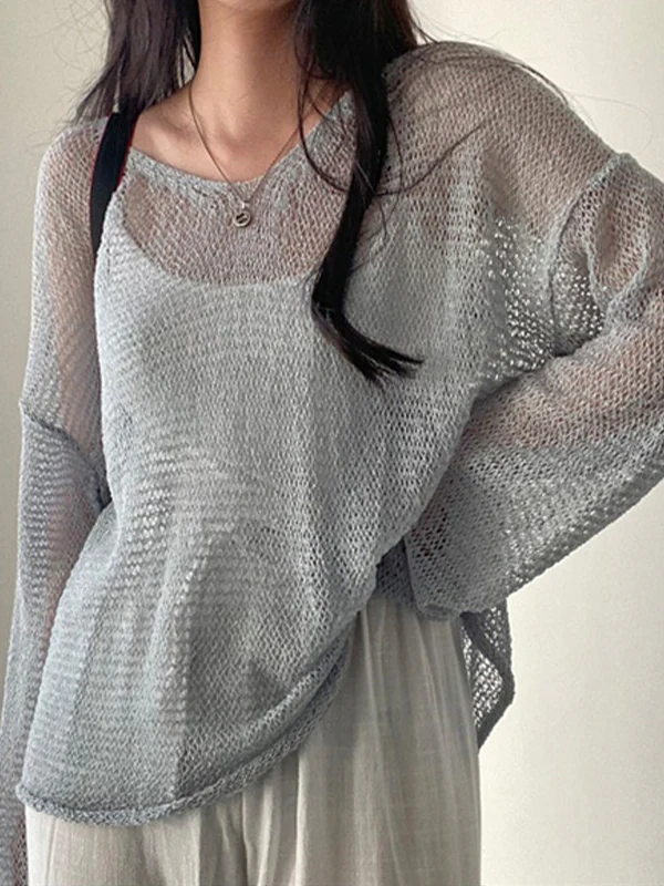 Loose And Casual Knitted Long Sleeve - Image 3