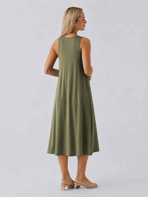 Loose Camisole Dress with Built-in Bra - Image 10