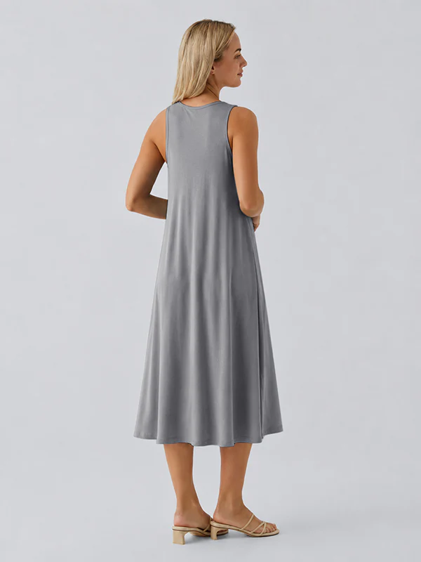 Loose Camisole Dress with Built-in Bra - Image 14