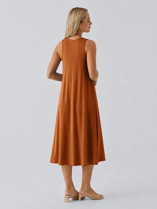 Loose Camisole Dress with Built-in Bra - Image 16