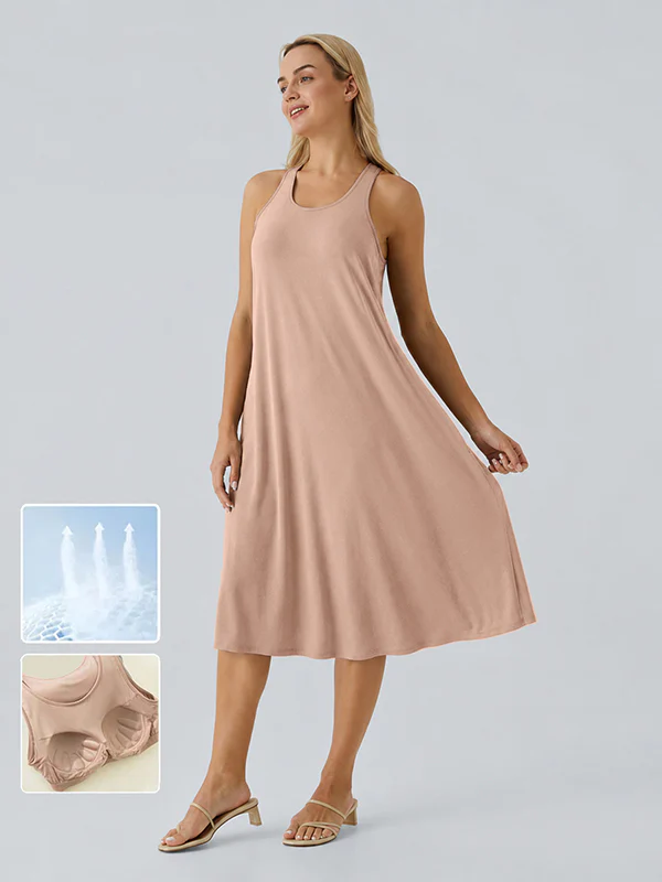 Loose Camisole Dress with Built-in Bra - Image 4