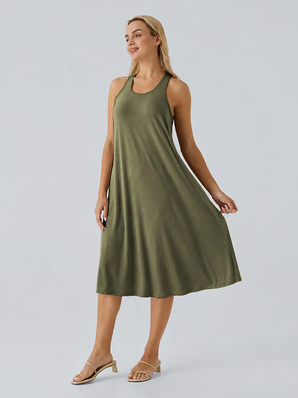 Loose Camisole Dress with Built-in Bra - Image 9