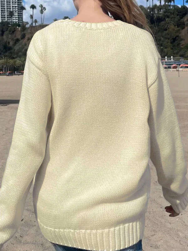 Loose-Fitting Crew Neck Sweaters - Image 5