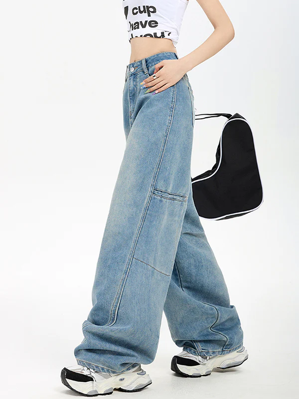 Loose Silhouette Boyfriend Jeans - Image 3