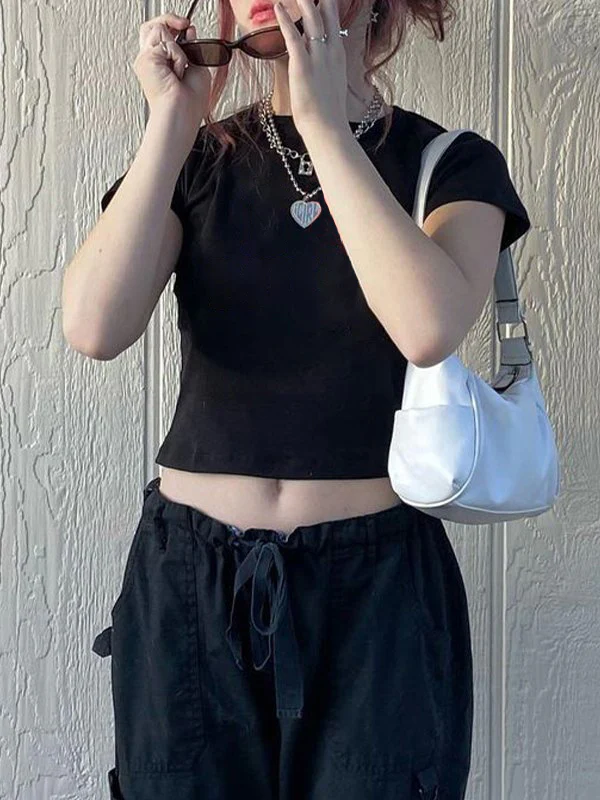 Love Letter Print Short Sleeve Crop Top - Image 11