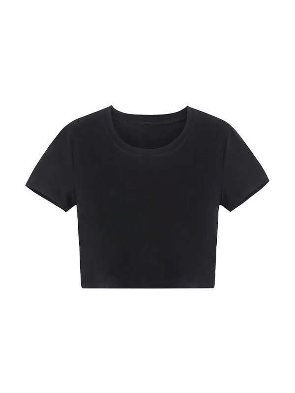 Love Letter Print Short Sleeve Crop Top - Image 12