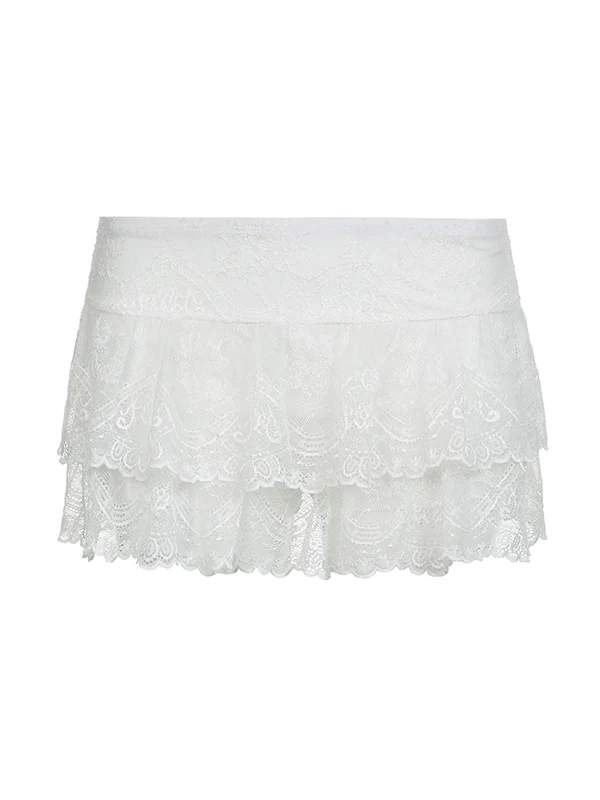 Low-Waist Solid Color Versatile A-Line Mini Skirt - Image 11
