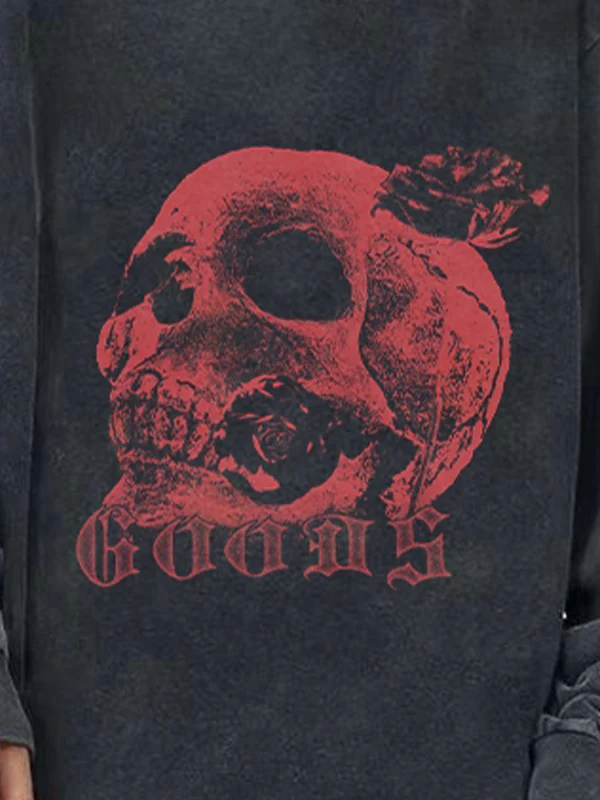 Man's Skull Series Print Long Sleeve Tee - Image 8