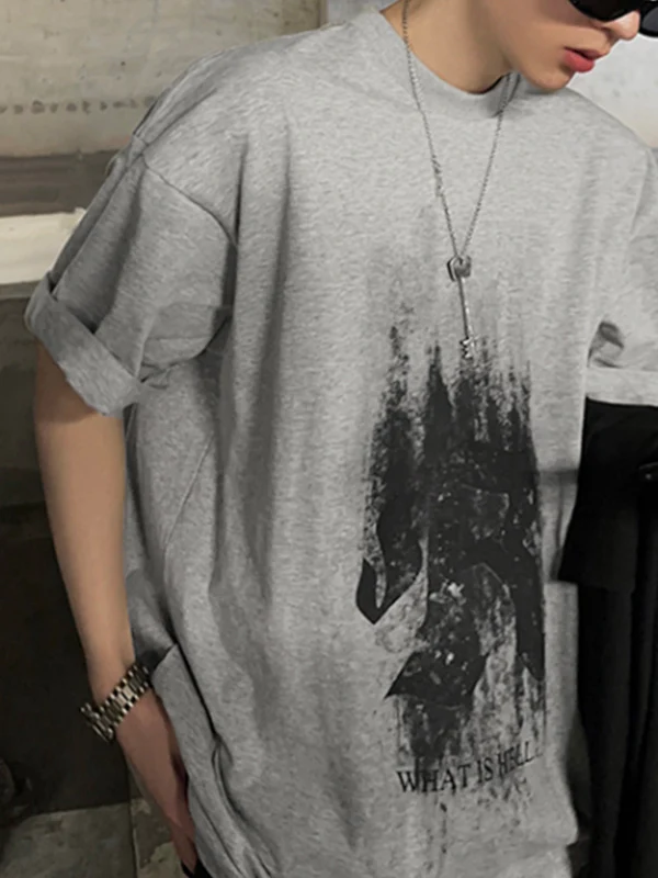 Men's Abstract Print Short Sleeve Tee