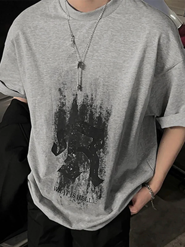 Men's Abstract Print Short Sleeve Tee - Image 2