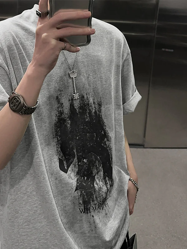 Men's Abstract Print Short Sleeve Tee - Image 4