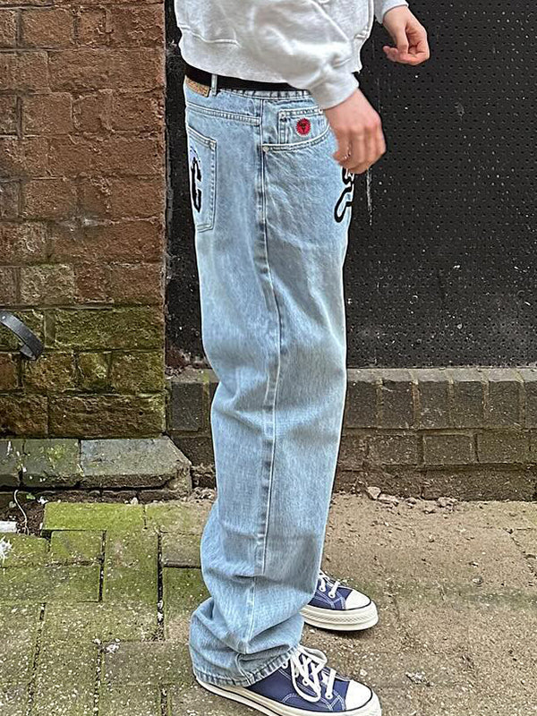 Men's Animal Print Loose Jeans - Image 4