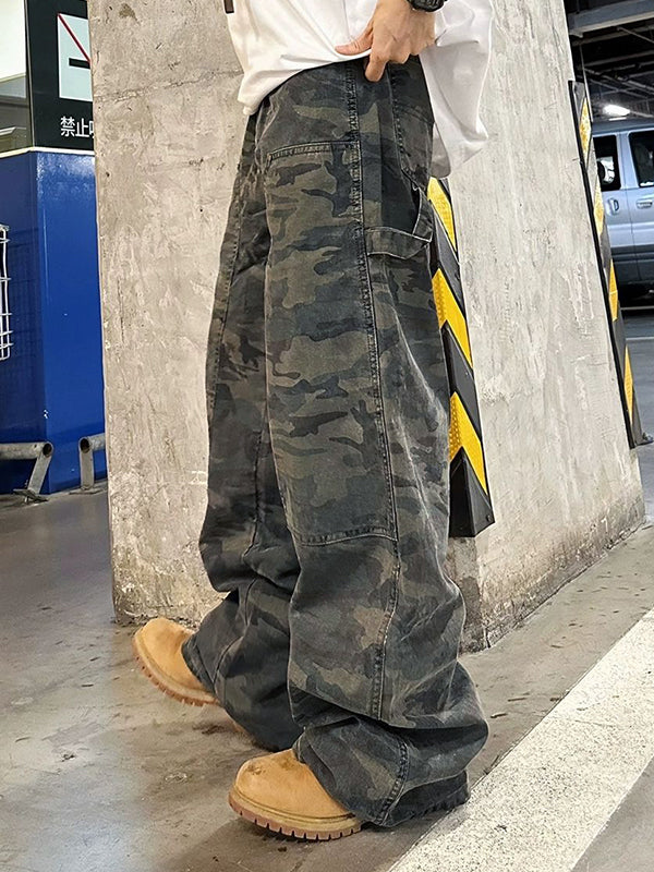 Men's Camo Print Loose Jeans - Image 4