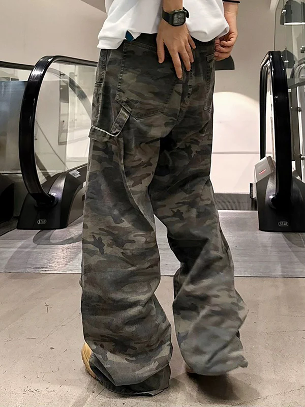 Men's Camo Print Loose Jeans - Image 5