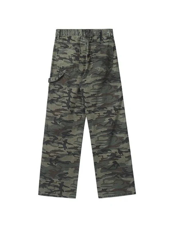 Men's Camo Print Loose Jeans - Image 8