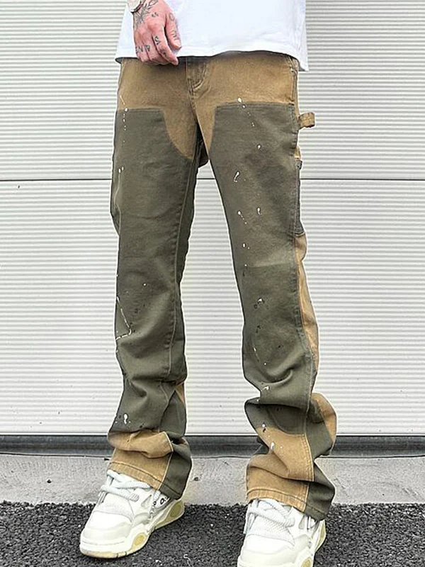 Men's Colour Block Loose Jeans - Image 2