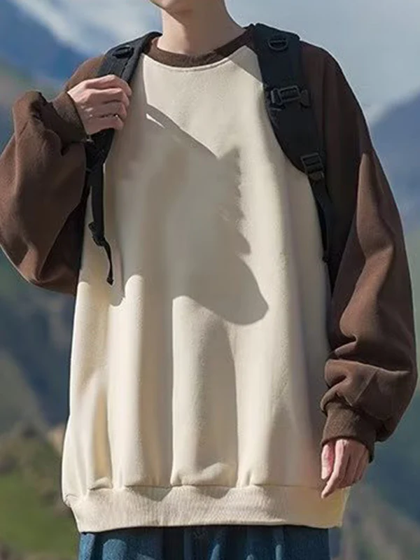 Men's Contrast Color Raglan Long Sleeve Tee - Image 3