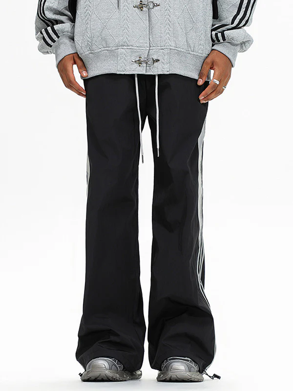 Men's Contrast Stripe Sports Straight Leg Pants - Image 11