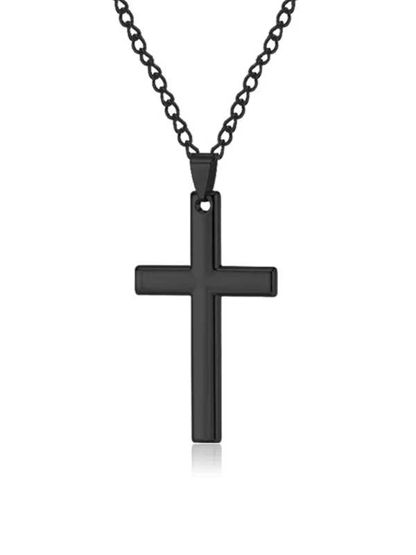 Men's Cross Pendant Necklace - Image 5