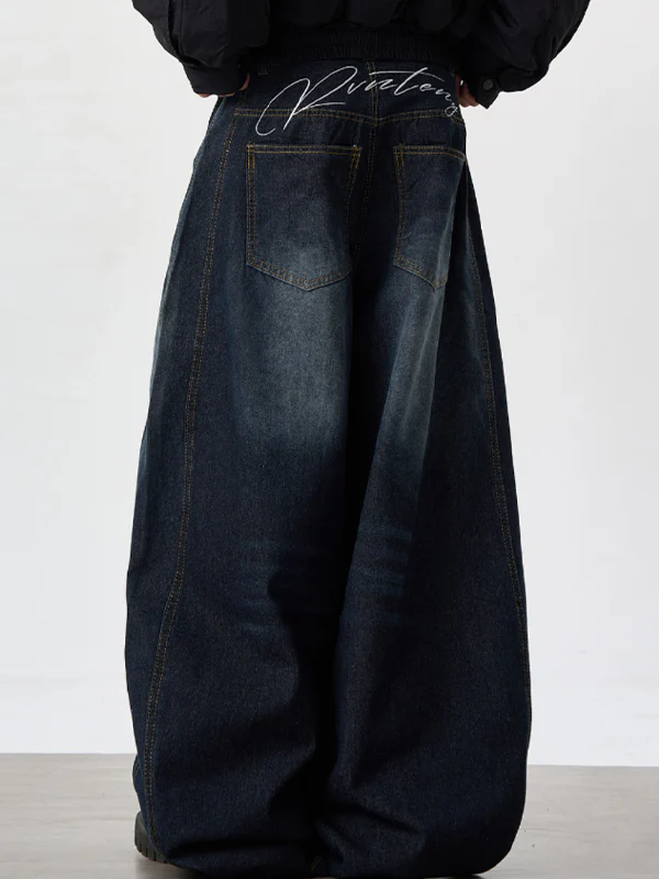 Men's Embroidered Scimitar Cargo Jeans - Image 5