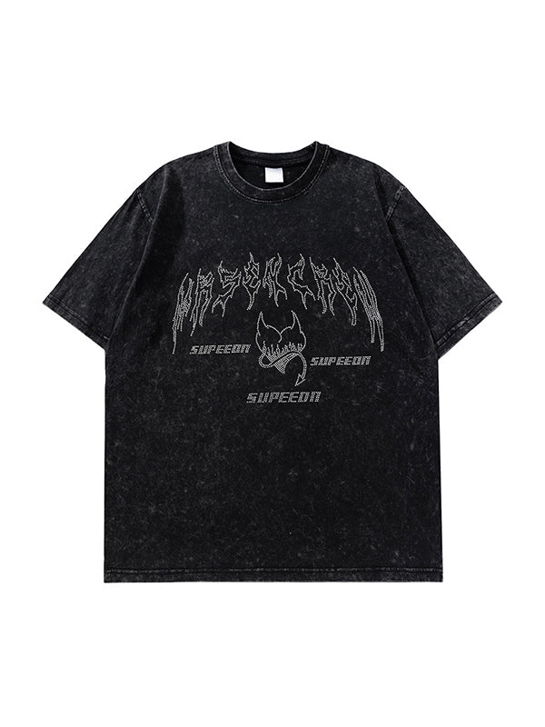 Men's Letter Graphic Oversized Short Sleeve Tee - Image 2