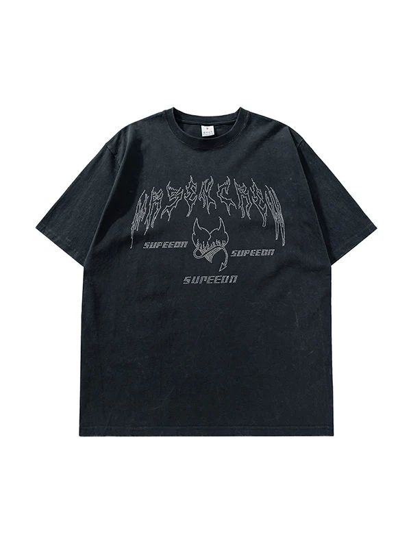 Men's Letter Graphic Oversized Short Sleeve Tee - Image 3