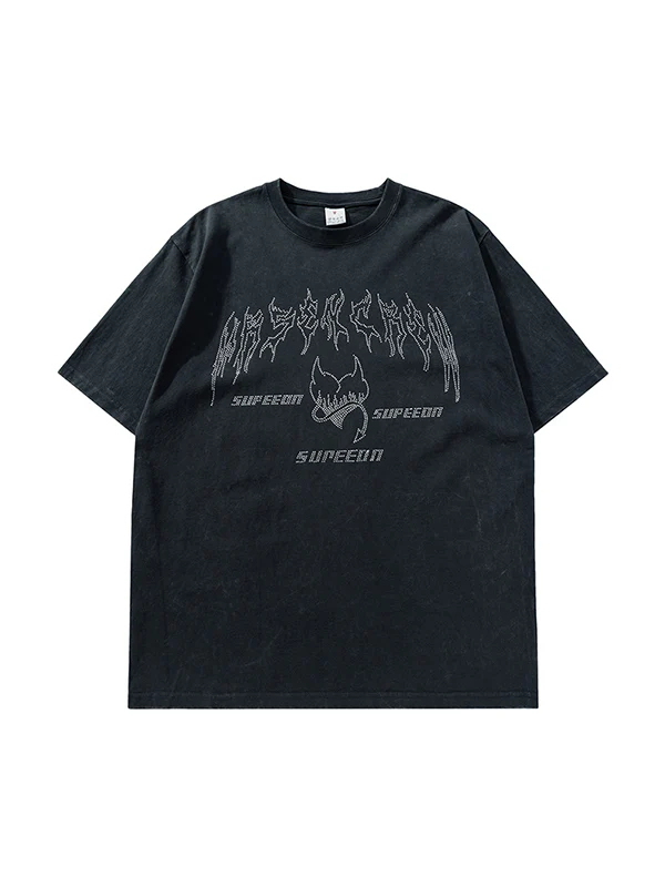 Men's Letter Graphic Oversized Short Sleeve Tee - Image 4