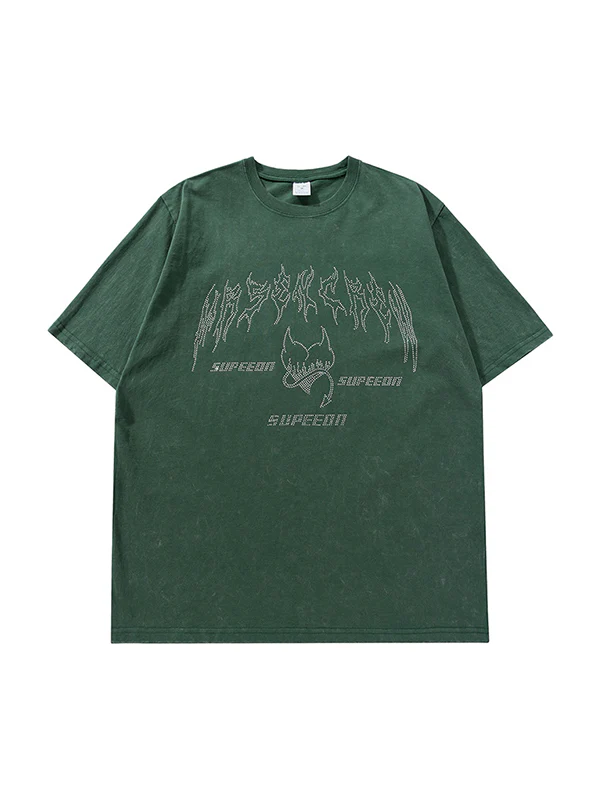Men's Letter Graphic Oversized Short Sleeve Tee - Image 5