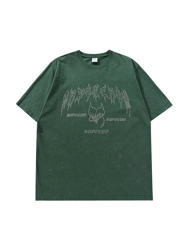 Men's Letter Graphic Oversized Short Sleeve Tee - Image 6