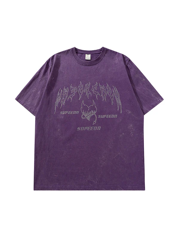Men's Letter Graphic Oversized Short Sleeve Tee - Image 8