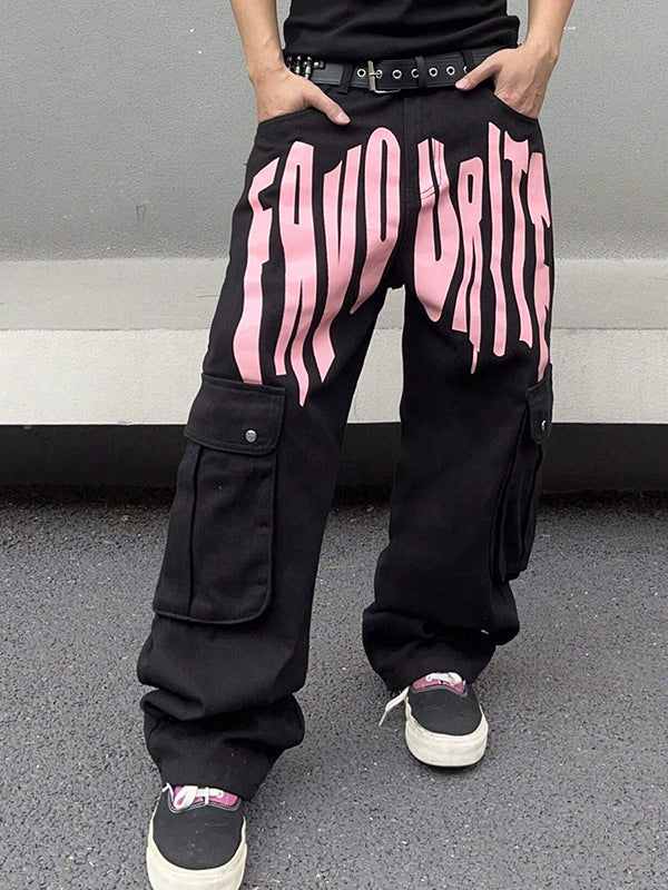 Men's Monogrammed Loose Jeans - Image 2