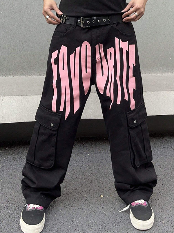 Men's Monogrammed Loose Jeans - Image 3