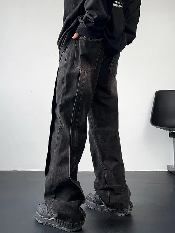 Men's Ombre Wash Loose Jeans - Image 3