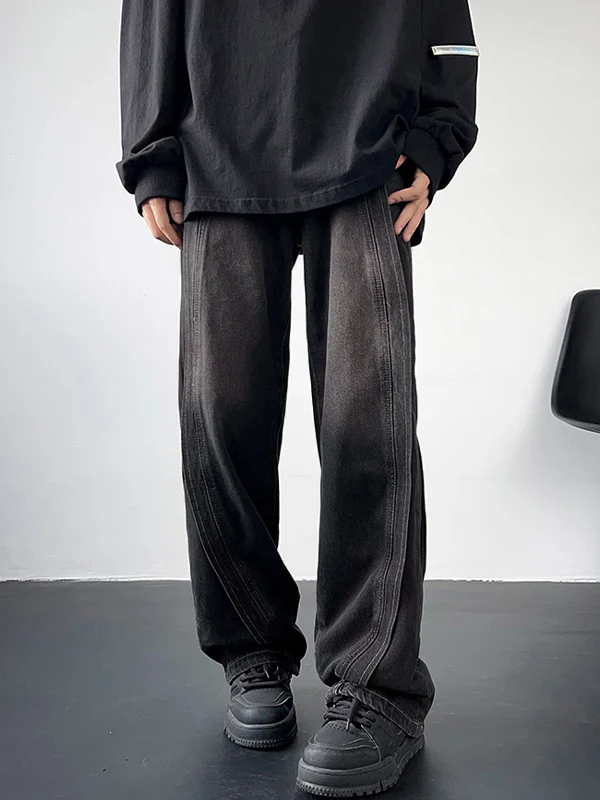 Men's Ombre Wash Loose Jeans - Image 4