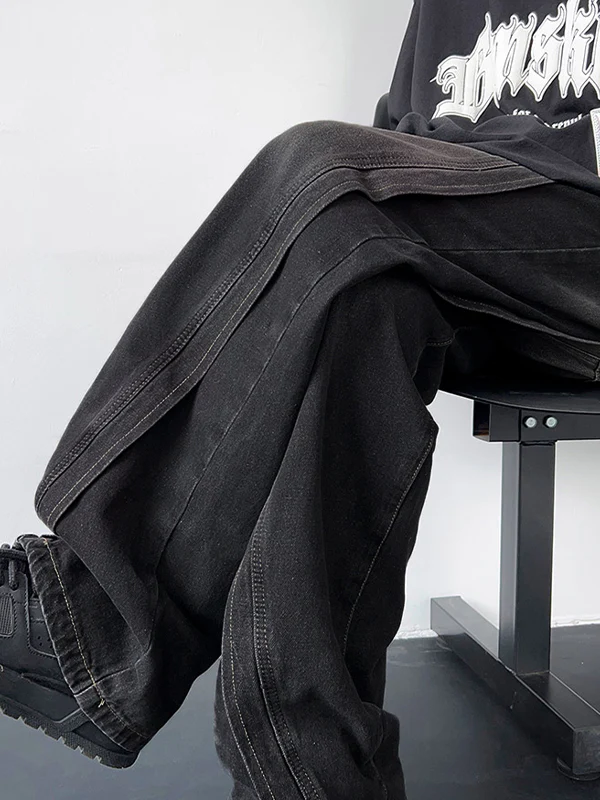 Men's Ombre Wash Loose Jeans - Image 5