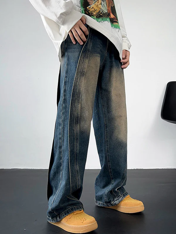 Men's Ombre Wash Loose Jeans - Image 7